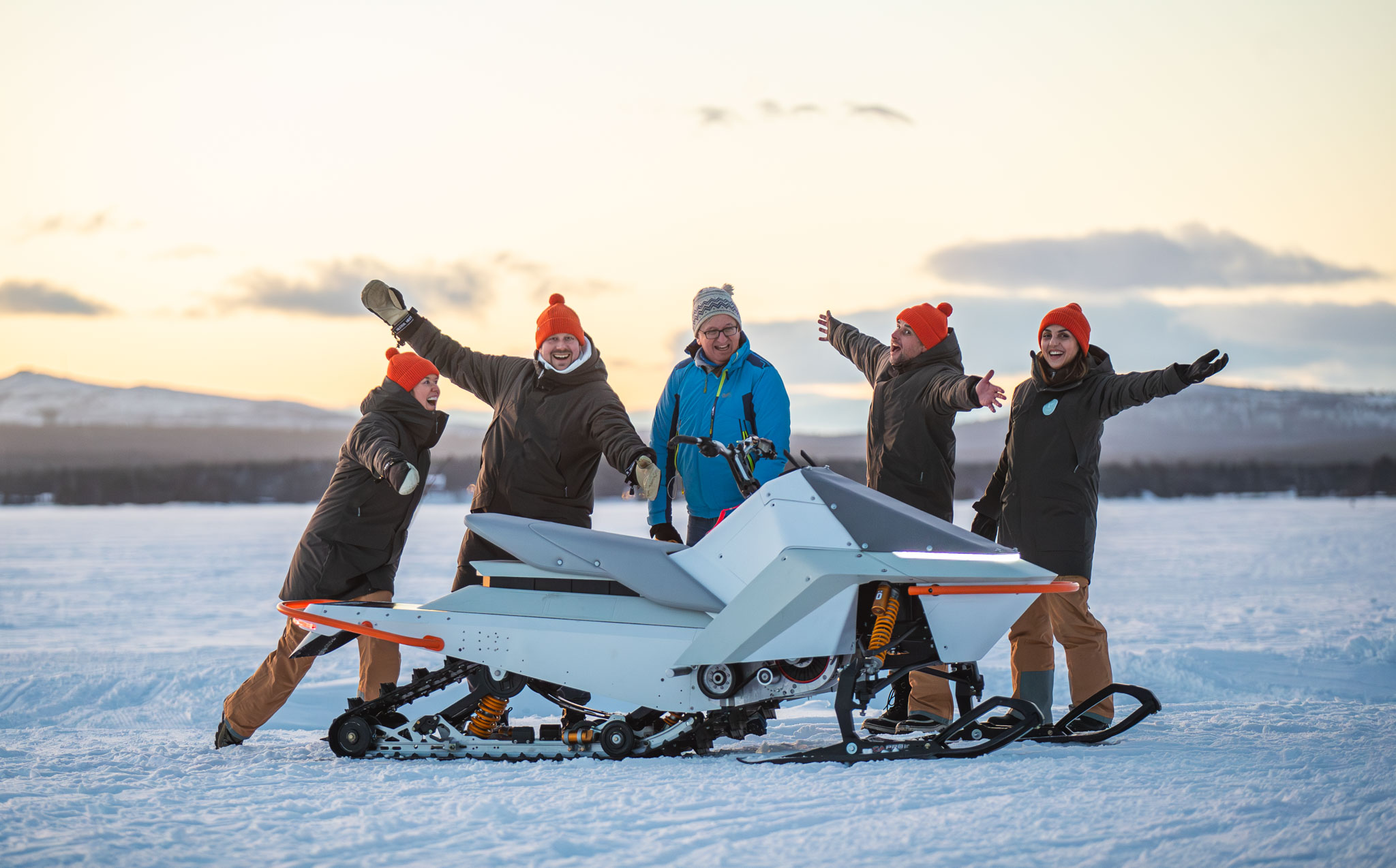 the world's first sustainable electric snowmobile